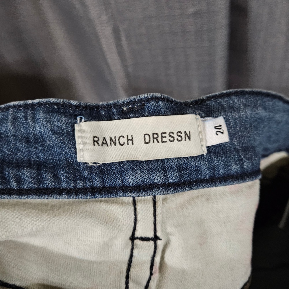 Ranch Dressn Womens 24 Aztec Print Flare Jeans Medium Wash Southwestern Rodeo - Picture 5 of 6